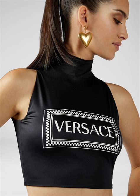 top crop versace|versace tops ladies.